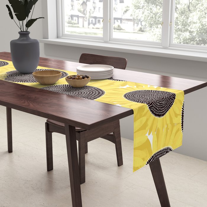 Sunflowers pattern Table Runner Gallery Image 2