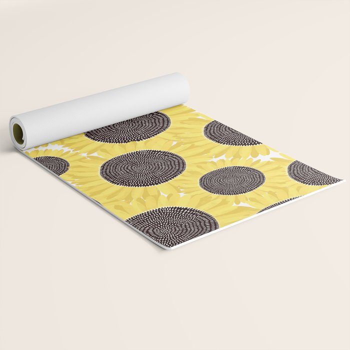 Sunflowers pattern Yoga Mat Gallery Image 2
