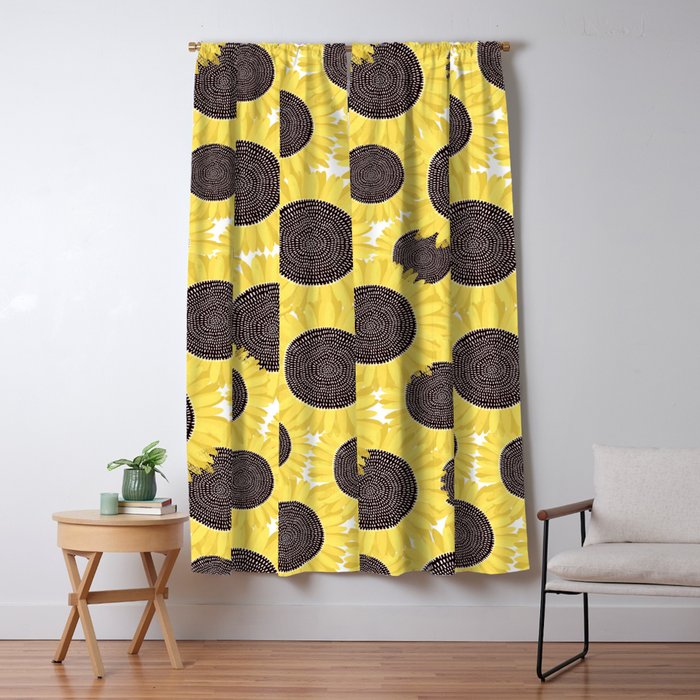 Sunflowers pattern Window Curtain Gallery Image 1