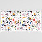 Surealism Art Miro Style Pattern Desk Mat Gallery Image 3