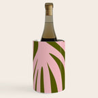 Maldives Abstract Botanical Pattern in Pink and Green Wine Chiller Gallery Image 3