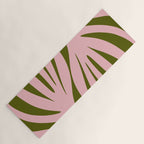 Maldives Abstract Botanical Pattern in Pink and Green Yoga Mat Gallery Image 1