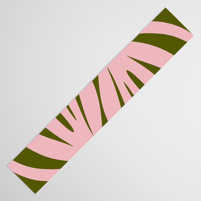 Maldives Abstract Botanical Pattern in Pink and Green Table Runner Gallery Image 3