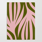Maldives Abstract Botanical Pattern in Pink and Green Poster Gallery Image 4