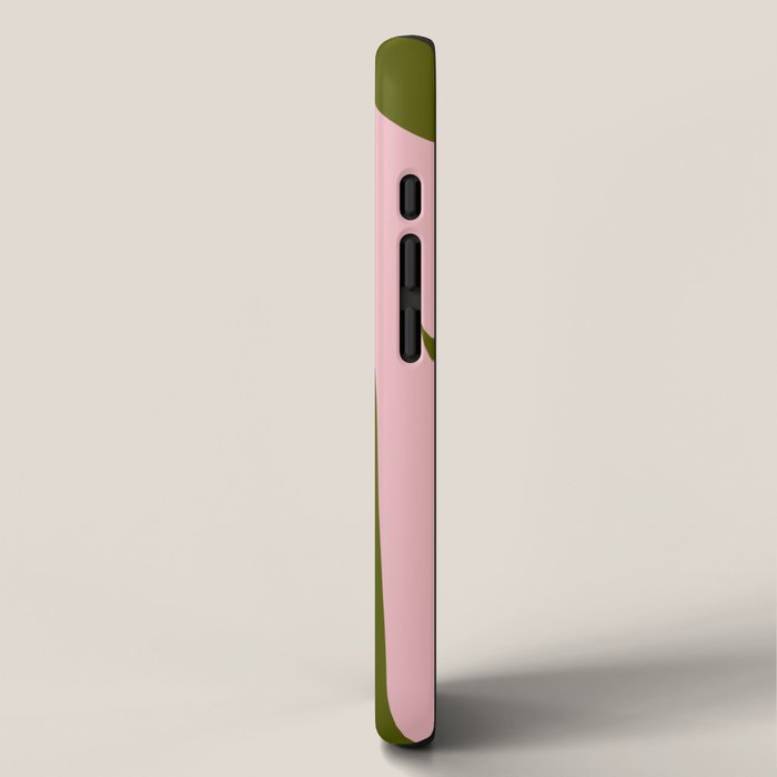 Maldives Abstract Botanical Pattern in Pink and Green iPhone Case Gallery Image 2