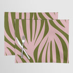 Maldives Abstract Botanical Pattern in Pink and Green Placemat Gallery Image 1