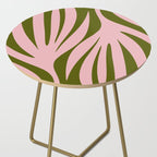 Maldives Abstract Botanical Pattern in Pink and Green Side Table Gallery Image 2