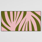 Maldives Abstract Botanical Pattern in Pink and Green Desk Mat Gallery Image 3