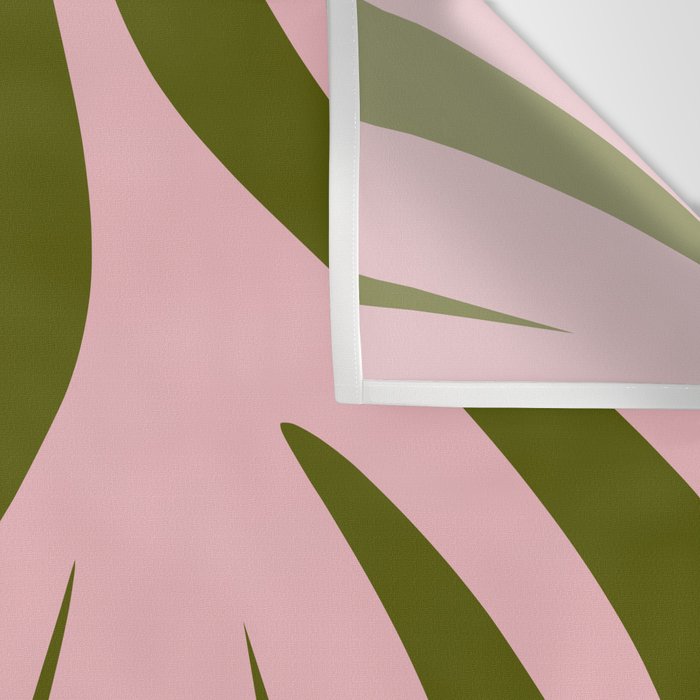 Maldives Abstract Botanical Pattern in Pink and Green Wall Tapestry Gallery Image 3