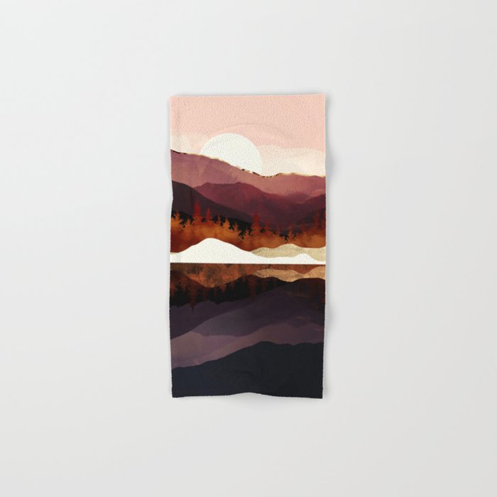 Rose Mountain Reflection Bath Towel Gallery Image 1