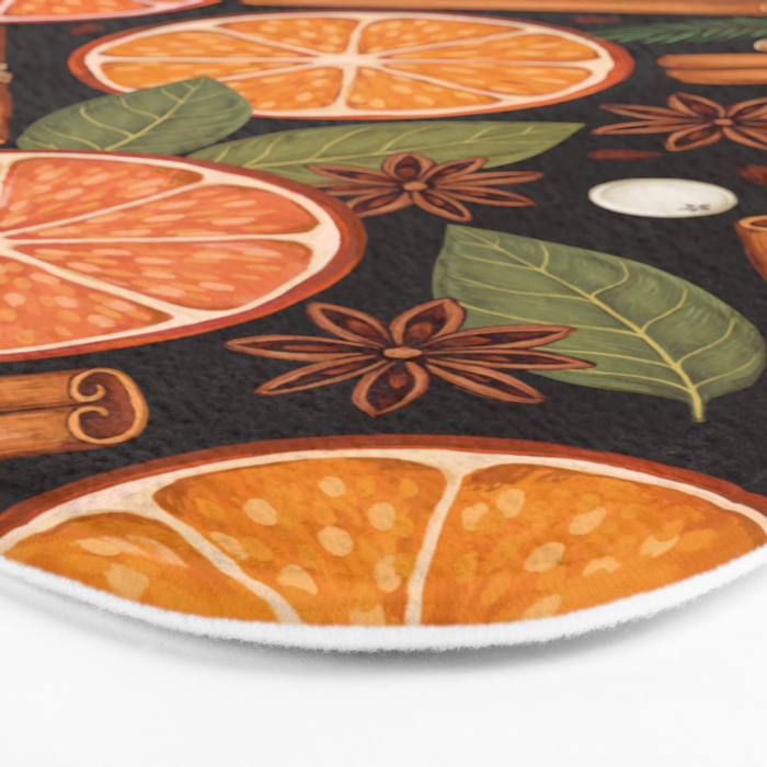 Winter Spice in Charcoal Bath Mat Gallery Image 3