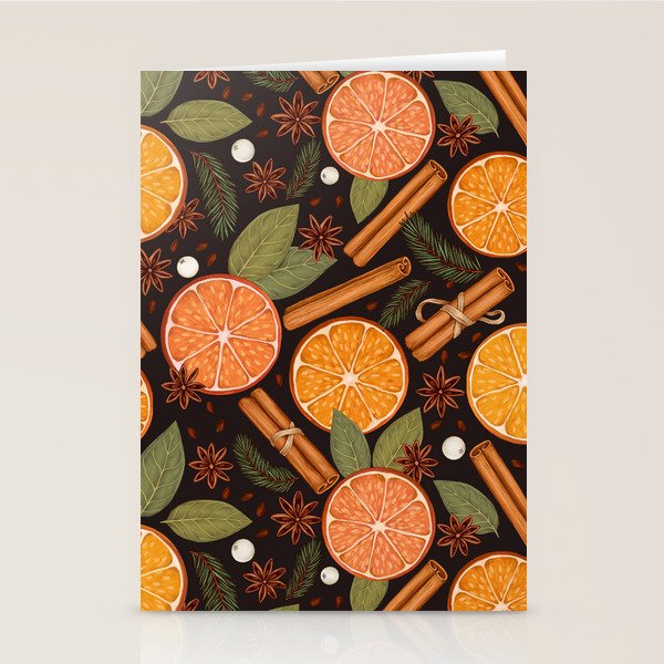 Winter Spice in Charcoal Stationery Card Gallery Image 2