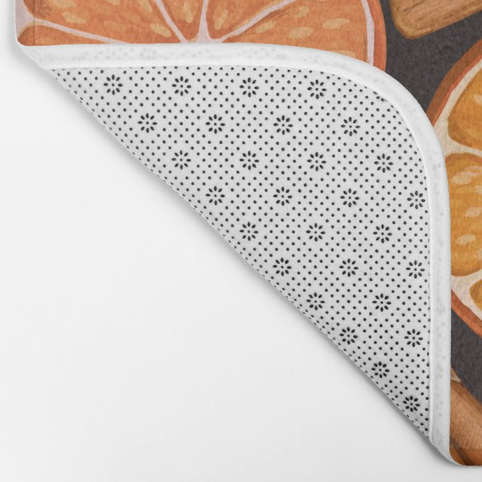 Winter Spice in Charcoal Bath Mat Gallery Image 2