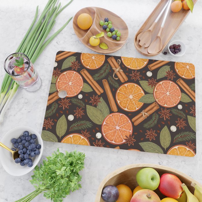 Winter Spice in Charcoal Cutting Board Gallery Image 2