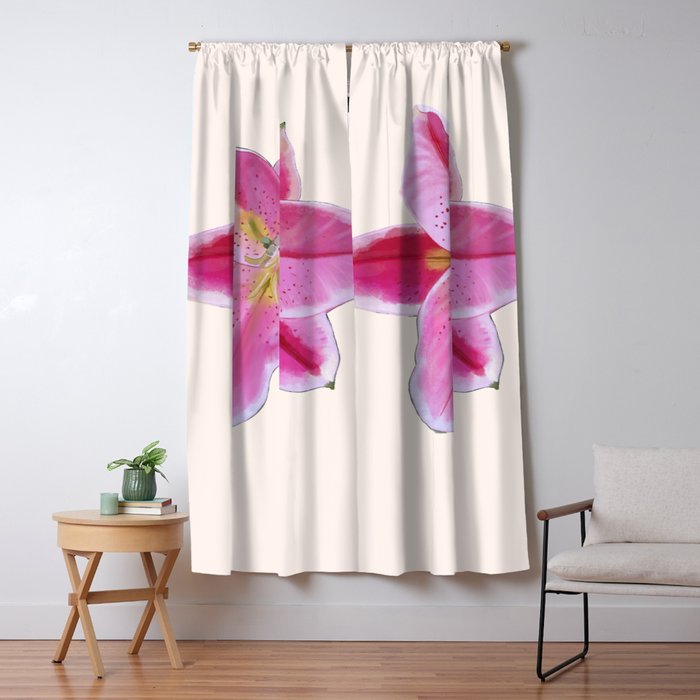 Big lily pattern Window Curtain