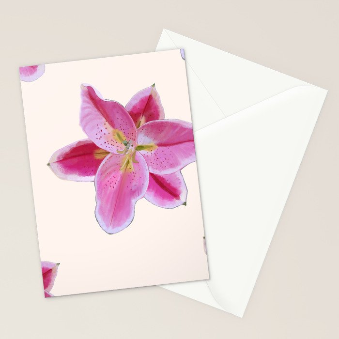 Big lily pattern Stationery Card Gallery Image 2