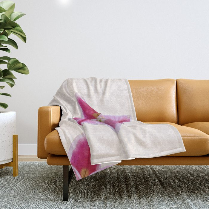 Big lily pattern Throw Blanket Gallery Image 1