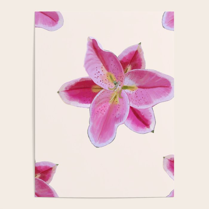 Big lily pattern Poster Gallery Image 1