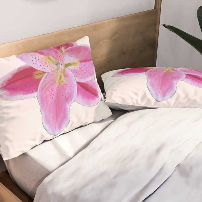 Big lily pattern Pillow Sham Gallery Image 2