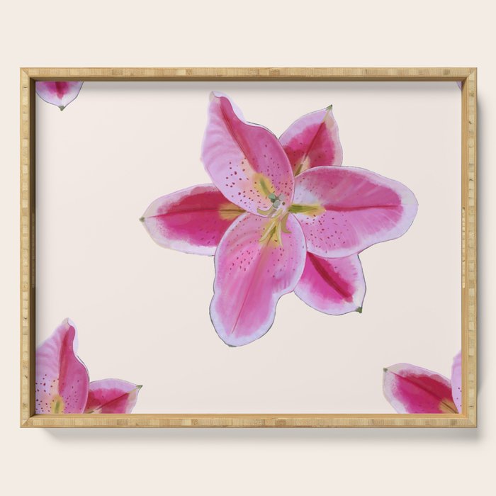 Big lily pattern Serving Tray Gallery Image 1