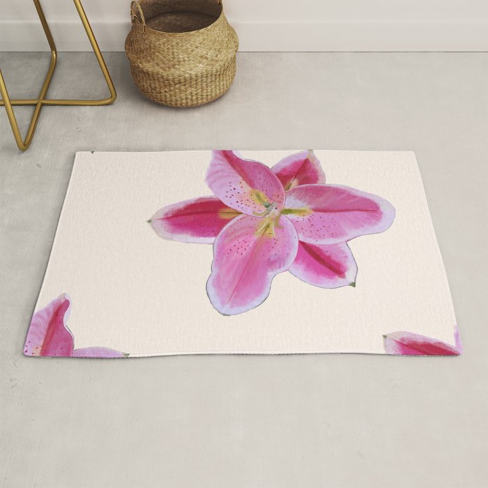 Big lily pattern Rug Gallery Image 1