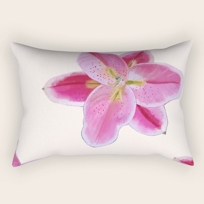 Big lily pattern Rectangular Pillow Gallery Image 1