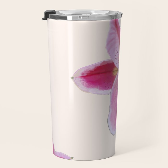 Big lily pattern Travel Mug Gallery Image 3