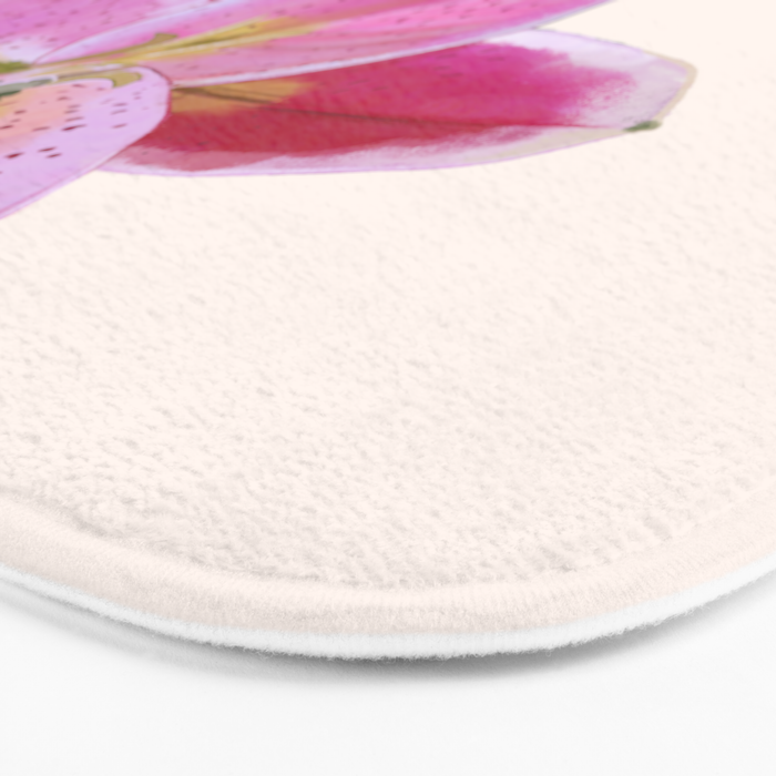 Big lily pattern Bath Mat Gallery Image 3