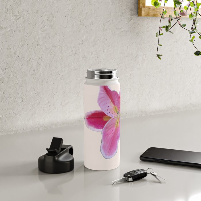 Big lily pattern Water Bottle Gallery Image 4
