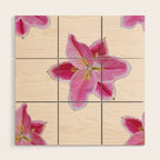 Big lily pattern Wood Wall Art Gallery Image 1