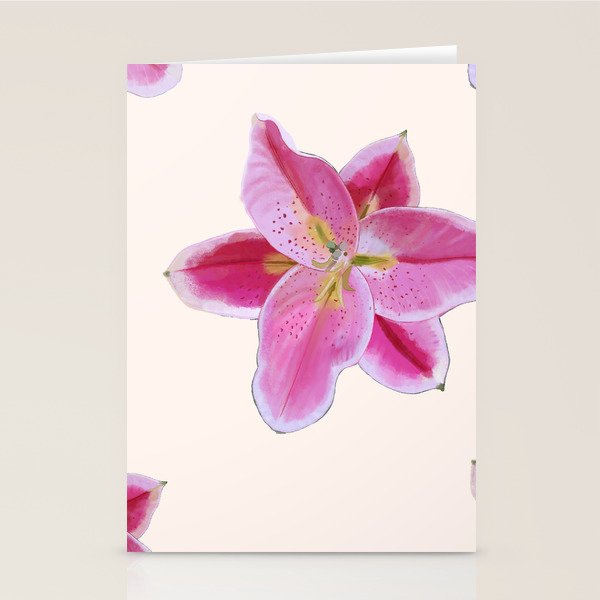 Big lily pattern Stationery Card Gallery Image 1