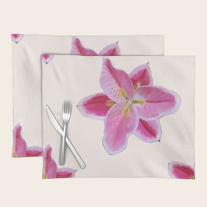 Big lily pattern Placemat Gallery Image 1