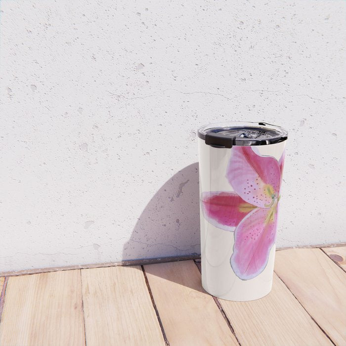 Big lily pattern Travel Mug Gallery Image 4