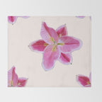 Big lily pattern Throw Blanket Gallery Image 2