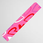 Pink love heart cartoon pattern Table Runner Gallery Image 3