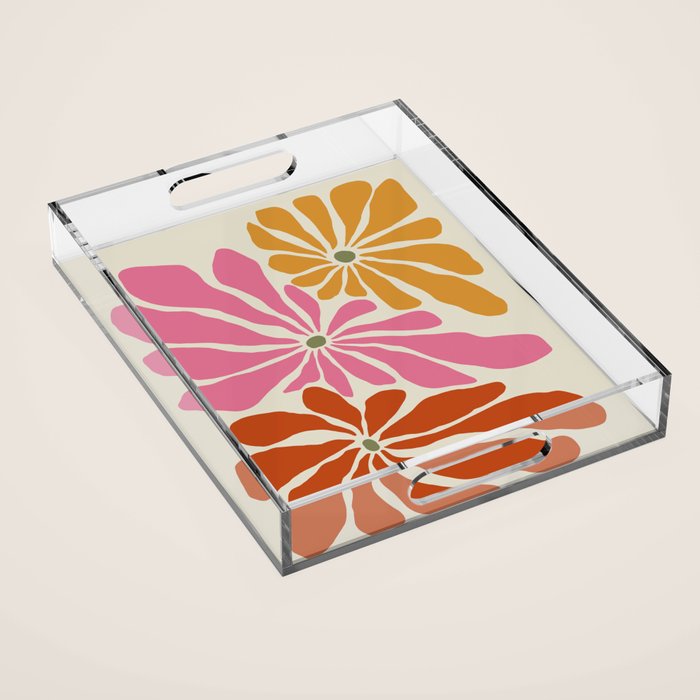 Star flowers 2 Acrylic Tray Gallery Image 1