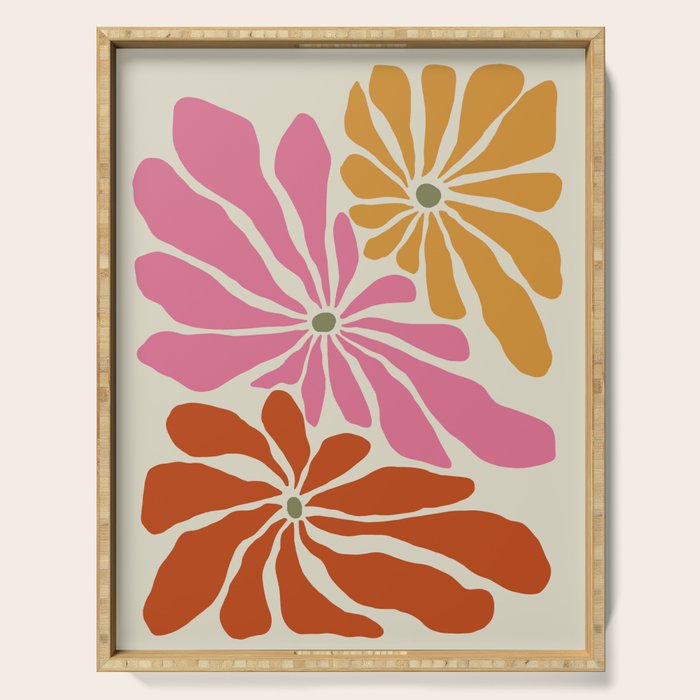 Star flowers 2 Serving Tray Gallery Image 1