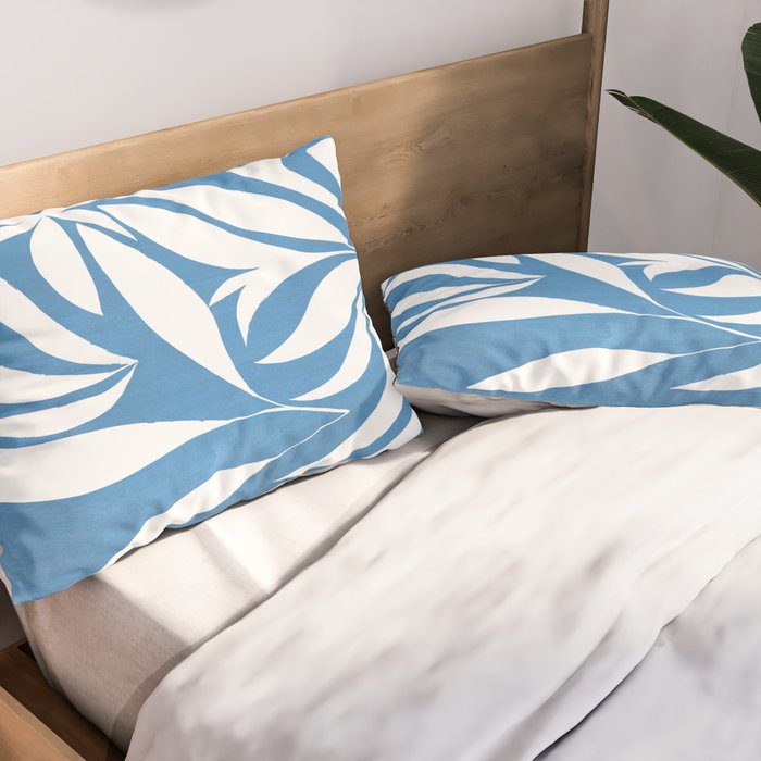 Pastel Blue Bush Pillow Sham Gallery Image 2
