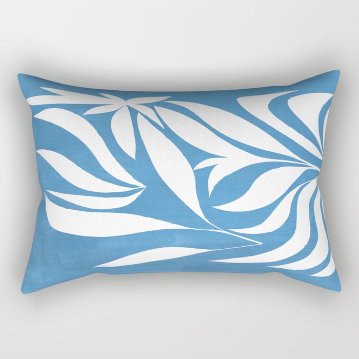 Pastel Blue Bush Rectangular Pillow Gallery Image 1
