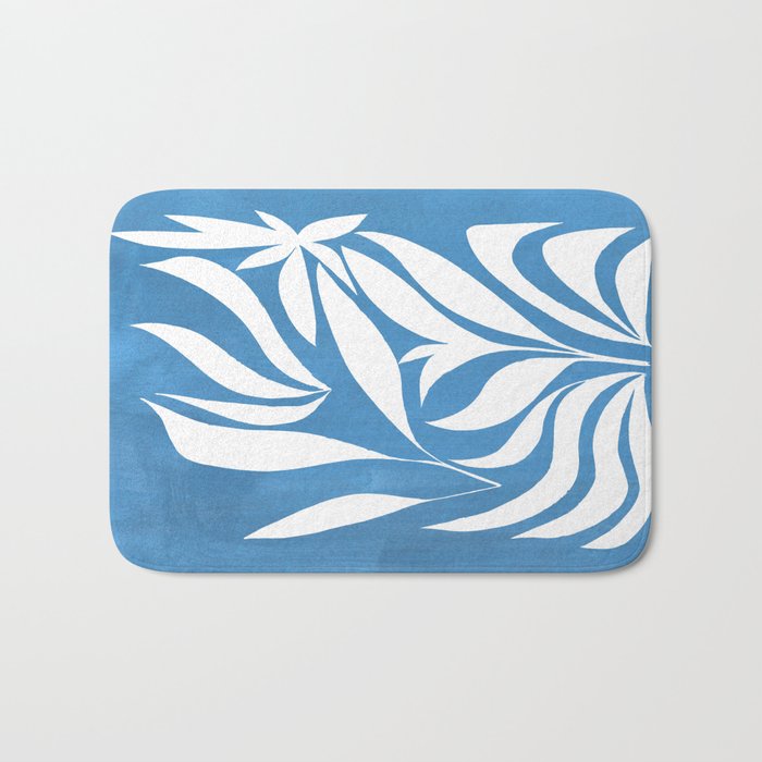 Pastel Blue Bush Bath Mat Gallery Image 1