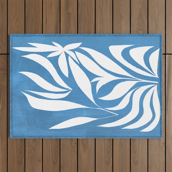 Pastel Blue Bush Outdoor Rug Gallery Image 1