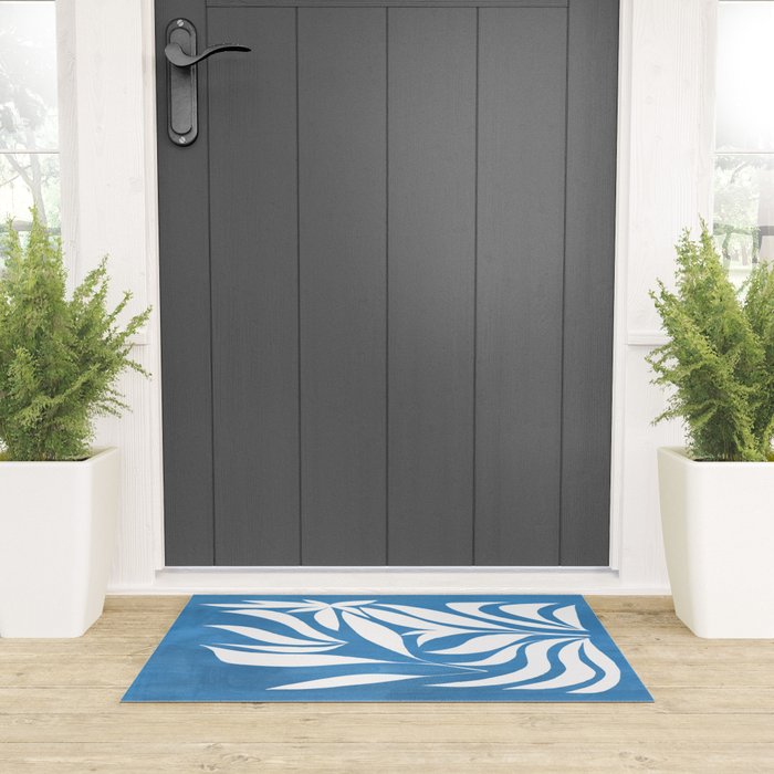 Pastel Blue Bush Welcome Mat Gallery Image 3