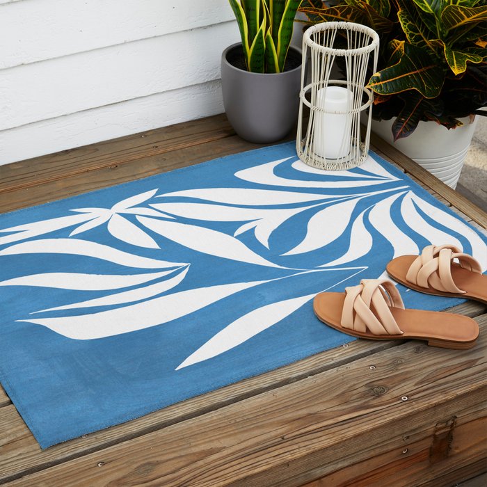 Pastel Blue Bush Outdoor Rug Gallery Image 2
