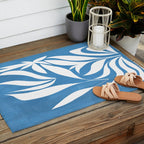 Pastel Blue Bush Outdoor Rug Gallery Image 2