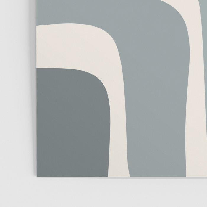Palm Springs Midcentury Mod Abstract Pattern in Light Gray-Blue Tones and Cream Poster Gallery Image 3