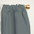 Palm Springs Midcentury Mod Abstract Pattern in Light Gray-Blue Tones and Cream Window Curtain Gallery Image 2