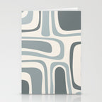 Palm Springs Midcentury Mod Abstract Pattern in Light Gray-Blue Tones and Cream Stationery Card Gallery Image 2