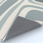 Palm Springs Midcentury Mod Abstract Pattern in Light Gray-Blue Tones and Cream Rug Gallery Image 4