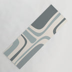 Palm Springs Midcentury Mod Abstract Pattern in Light Gray-Blue Tones and Cream Yoga Mat Gallery Image 1