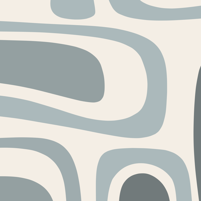 Palm Springs Midcentury Mod Abstract Pattern in Light Gray-Blue Tones and Cream Coffee Mug Gallery Image 2